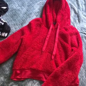Red Fuzzy Pullover